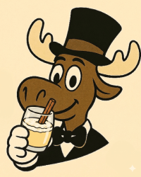 Mr. Moose mascot contact button